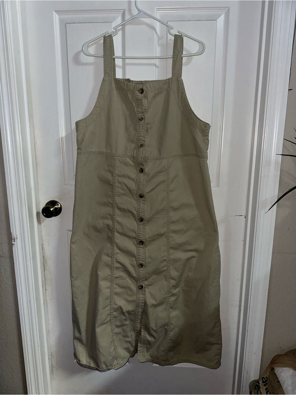 Vintage Crossroads Long Khaki Jumper Dress Size XL